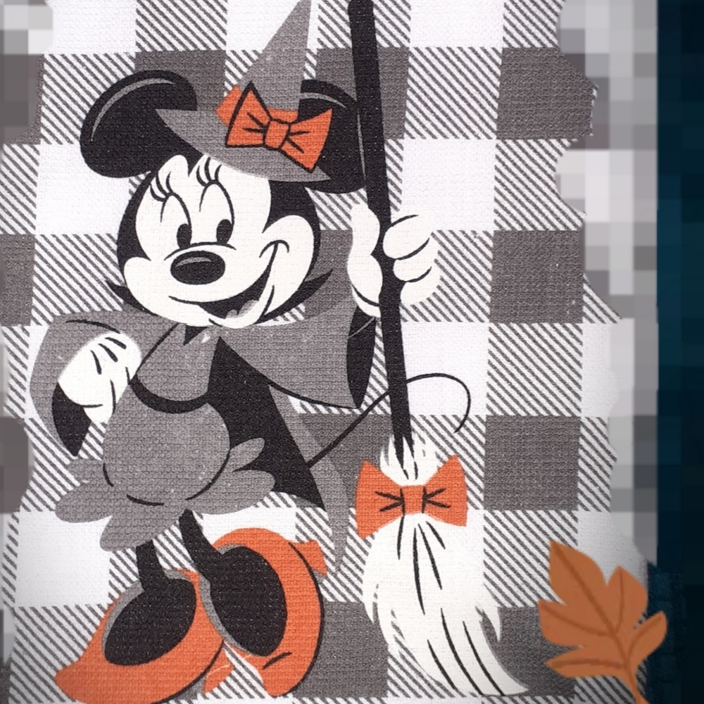 2 pc Disney Mini Mouse Witch Halloween Kitchen Towel